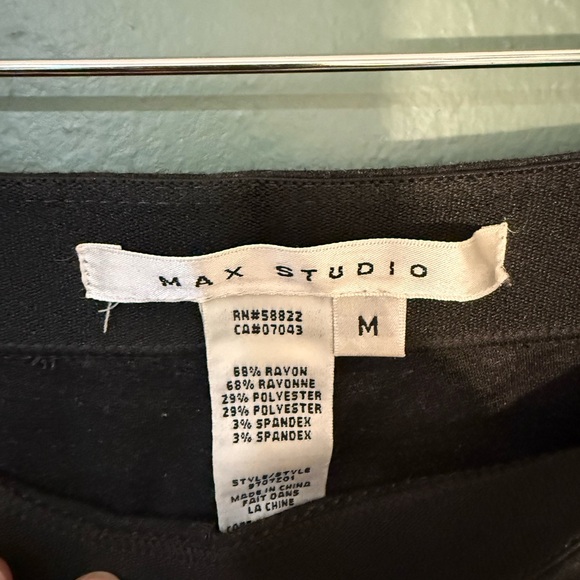 Max Studio Black High-Rise Stretchy Dress Pants - Size M - Picture 3 of 3